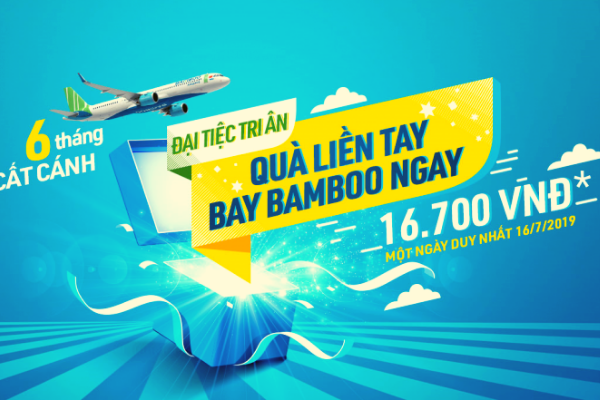 Bamboo Airways tung vé khuyến mãi siêu rẻ chỉ 16.700đ