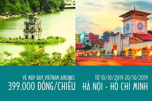 Vietnam Airlines ưu đãi vé máy bay Hà Nội Hồ Chí Minh chỉ 399 000 đ