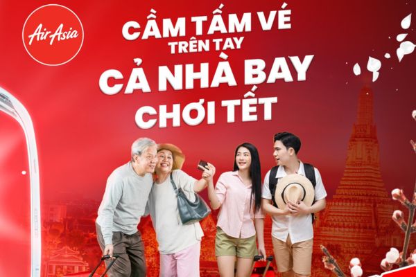 AirAsia đ&oacute;n năm mới giảm ngay 29% gi&aacute; v&eacute; mọi chuyến bay