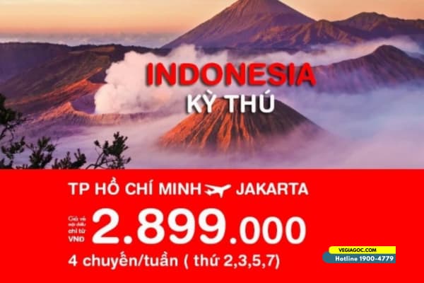 AirAsia mở bán vé máy bay đi Jakarta 2.899.000đ