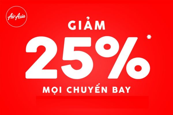 AirAsia tung ưu đãi Tết Vé máy bay giảm đến 25%