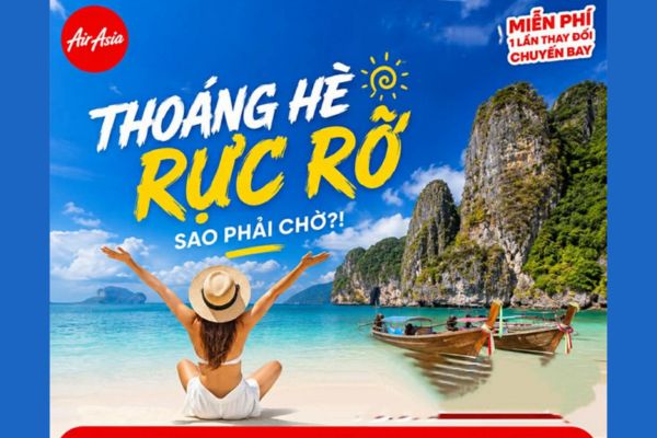 AirAsia Ưu Đãi Hè Rực Rỡ, Vé Quốc Tế Giá Hấp Dẫn Từ 1.844.000 VNĐ