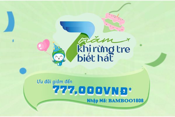 Bamboo Airways 7 năm cất cánh giảm giá vé siêu hot 777.000VNĐ