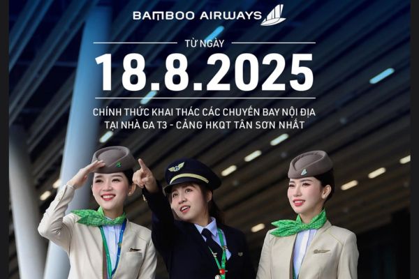 Bamboo Airways chính thức khai thác tại ga T3 sân bay Tân Sơn Nhất