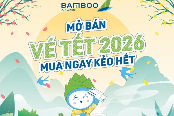 Bamboo Airways chính thức mở bán vé máy bay Tết 2026