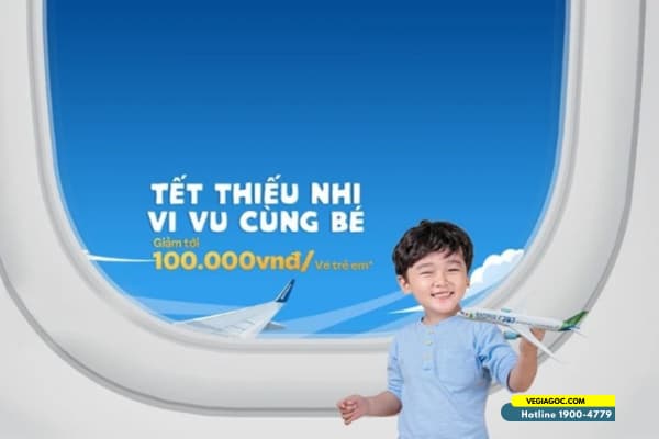 Bamboo Airways Giảm Giá Vé Máy Bay 100k Dịp Tết Thiếu Nhi