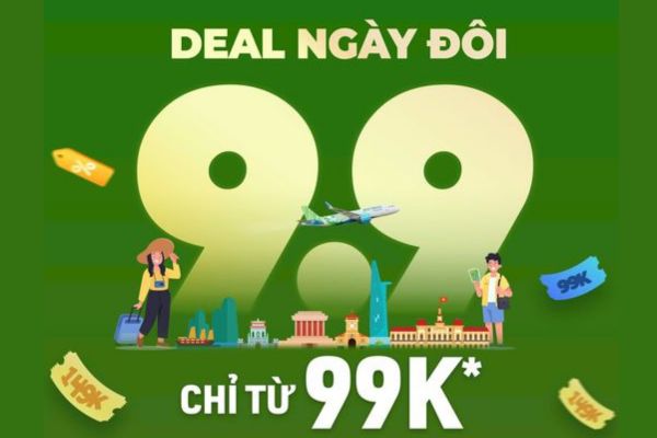 Bamboo Airways tung vé nội địa siêu hời chỉ từ 99k