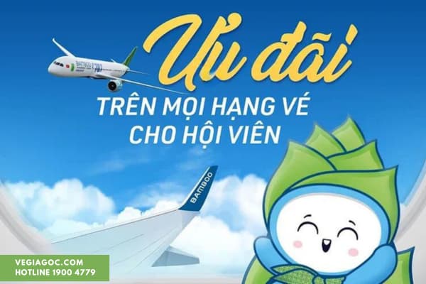 Bamboo Airways Ưu Đãi Khuyến Mãi 55% Vé Máy Bay Dành Cho Hội Viên