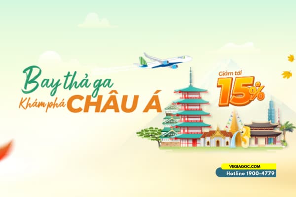 Bamboo Airways ưu đãi vé máy bay đi Châu Á