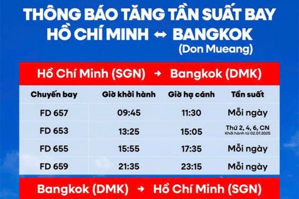 Bay Bangkok dễ dàng hơn với các chuyến bay tăng cường từ AirAsia