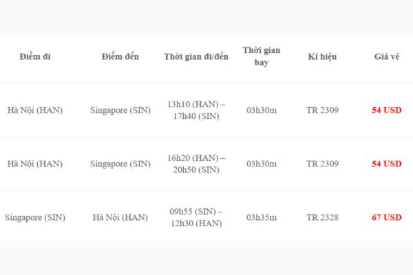 Bay Cao Cùng Scoot Air Từ Việt Nam Đến Singapore