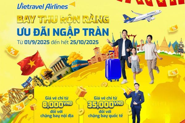 Bay cùng Vietravel Airlines rộn ràng sắc thu ngập tràn ưu đãi