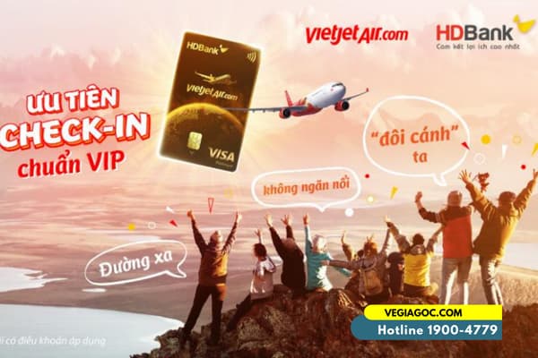 Bay cùng Thẻ tín dụng HDBank Vietjet Platinum Hoàn Vé Bay Đến 1 Triệu Đồng