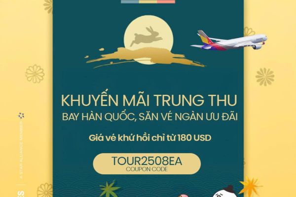 Bay đến Seoul dịp Trung Thu với giá siêu rẻ vé khứ hồi chỉ từ 80 USD cùng Asiana Airlines