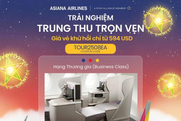 Bay đến Seoul dịp Trung Thu với giá siêu rẻ vé khứ hồi chỉ từ 80 USD cùng Asiana Airlines