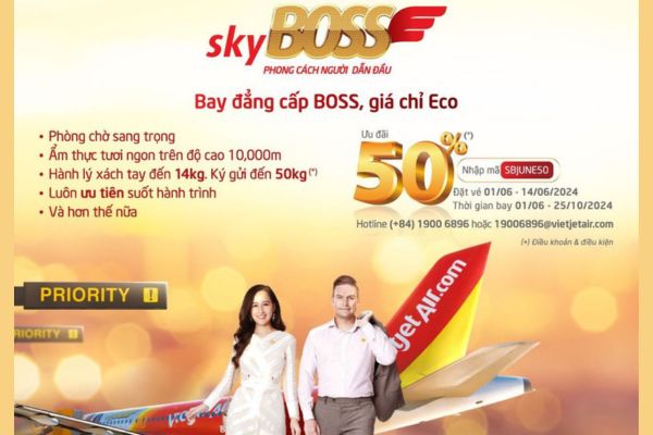 Bay Hạng Thương Gia, Giá Hạng Phổ Thông Giảm Ngay 50%