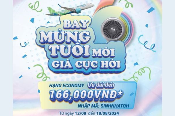 Bay Mừng Tuổi Mới Ưu Đãi Cực Hời Cùng Bamboo Airways