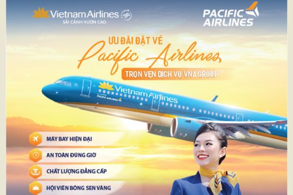 Bay nội địa dễ dàng và tiết kiệm cùng dịch vụ trọn gói Pacific Airlines