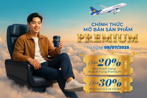 Bay sang chảnh cùng Vietravel Airlines với hạng vé Premium vừa ra mắt