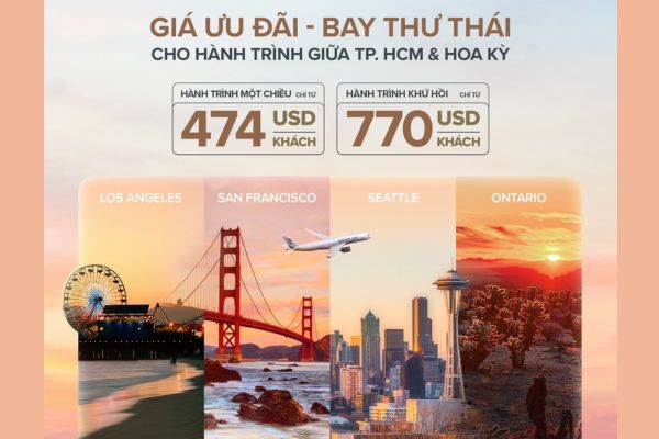 Bay Starlux Airlines đến Hoa Kỳ, trải nghiệm thư thái chỉ từ 474 USD