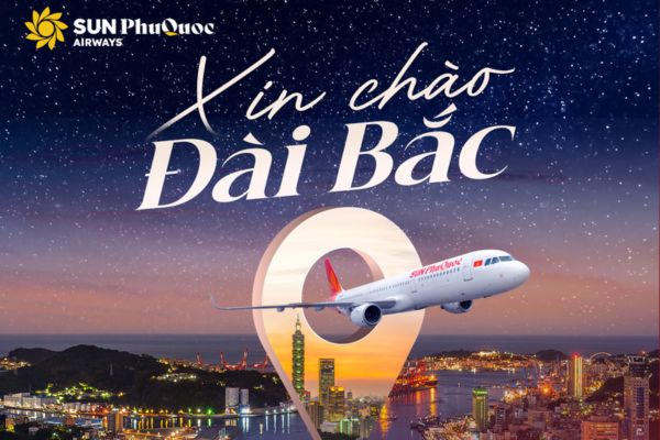 Bay thẳng Ph&uacute; Quốc &ndash; Đ&agrave;i Bắc với đường bay mới từ Sun PhuQuoc Airways