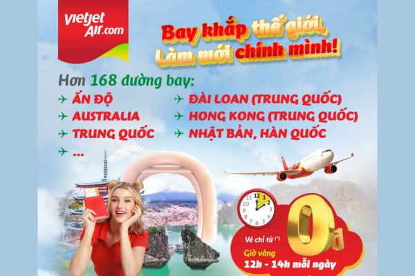 Rộn ràng tháng 5 Bay Vietjet nhận ngay ưu đãi hành lý cực khủng