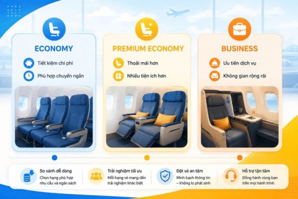 C&aacute;c hạng v&eacute; Sun PhuQuoc Airways gồm những loại n&agrave;o?