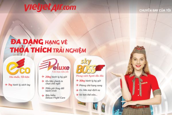 C&aacute;c hạng v&eacute; Vietjet gồm những loại n&agrave;o?