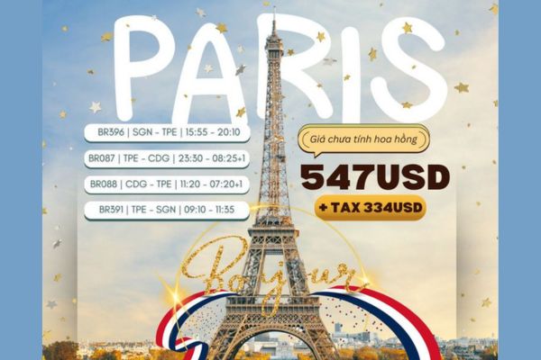 Cất Cánh Đến Pháp Đón Olympic Paris 2024 Cùng Eva Air