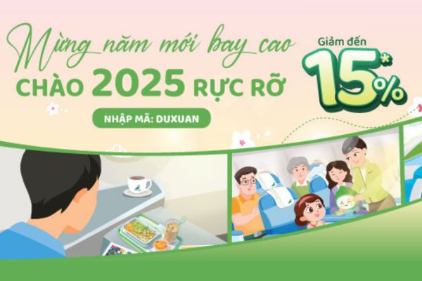 Chào năm mới rực rỡ - Bamboo Airways giảm 15% vé bay du xuân