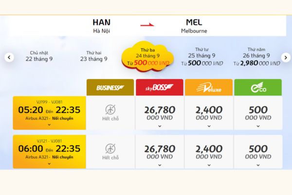 Chuyến Bay Thẳng Đầu Tiên Từ Hà Nội Tới Melbourne Của VietJet