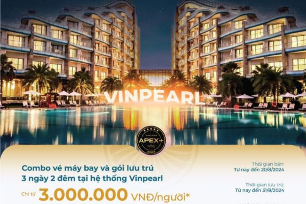 Combo Khách Sạn Vinpearl Cho Hành Khách Bay Đêm Với Vietnam Airlines