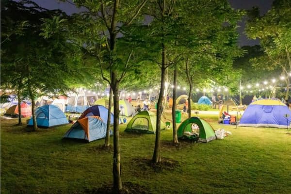 Công viên Yên Sở du lịch cắm trại cuối tuần ngay trong lòng Thủ đô