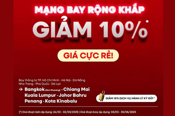 Đặt vé ngay với AirAsia nhận ưu đãi nhân đôi cực hấp dẫn