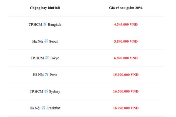 Đón mùa Thu cùng ưu đãi vé bay khởi hành với Vietnam Airlines