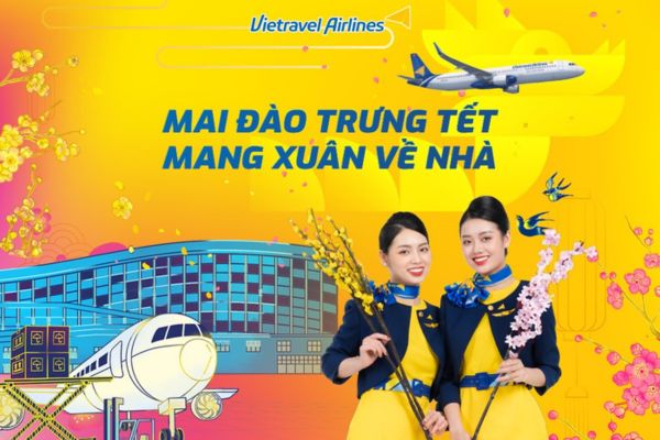 Đón Tết Sum Vầy Mai, Đào Trưng Tết Cùng Vietravel Airlines