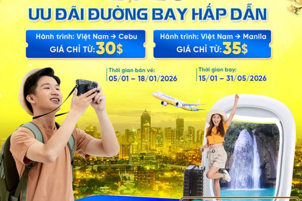 Đón Tết 2026 trọn vẹn với ưu đãi bay hấp dẫn từ Cebu Pacific