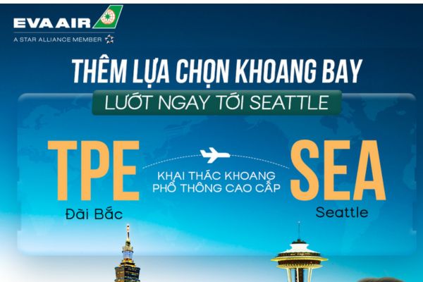 EVA Air Mở Rộng Dịch Vụ Khoang Phổ Thông Cao Cấp Đến Seattle