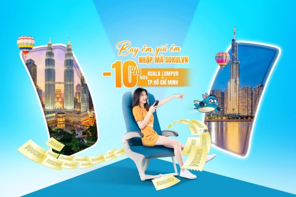 Flash Sale Vietnam Airlines giảm 10% vé TPHCM – Kuala Lumpur