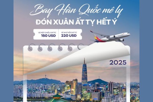 Hàn Quốc tuyệt vời cùng Asiana Airlines dịp Tết 2025