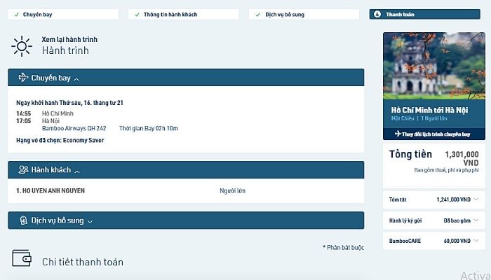 Hướng dẫn cách đặt vé máy bay Bamboo Airways chi tiết nhất