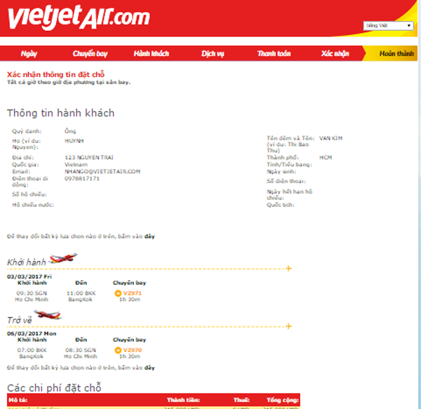 Hướng dẫn cách đặt vé máy bay Vietjet Air chi tiết nhất