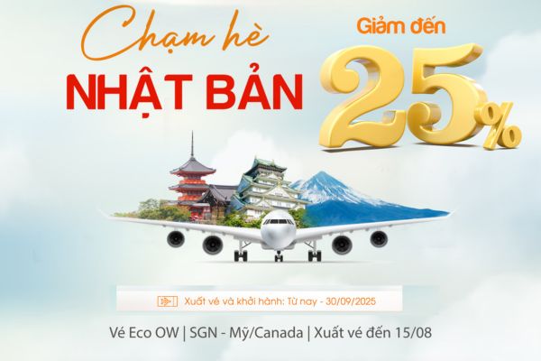 Japan Airlines tung ưu đãi lớn vé đi Mỹ Canada