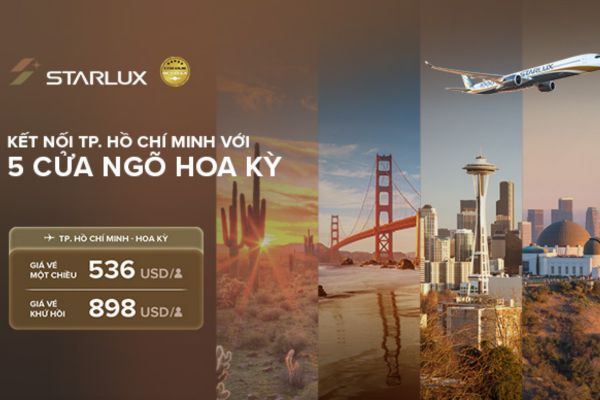 Khởi h&agrave;nh từ TP.HCM đi Hoa Kỳ si&ecirc;u tiết kiệm chỉ từ 536 USD