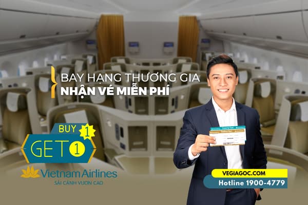 Khuyến mãi bay hạng Thương Gia Vietnam Airlines miễn phí
