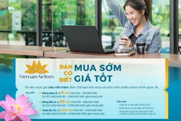 Khuyến Mãi Mua Sớm Giá Tốt Bay Đông Nam Á Vietnam Airlines