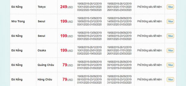 KHUYẾN MÃI MÙA THU VÀNG VIETNAM AIRLINES 2019