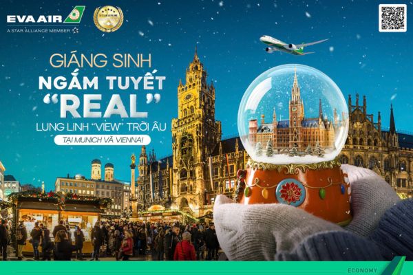 Mùa Noel Lộng Lẫy Tại Châu Âu Bay Ngay Với EVA Air