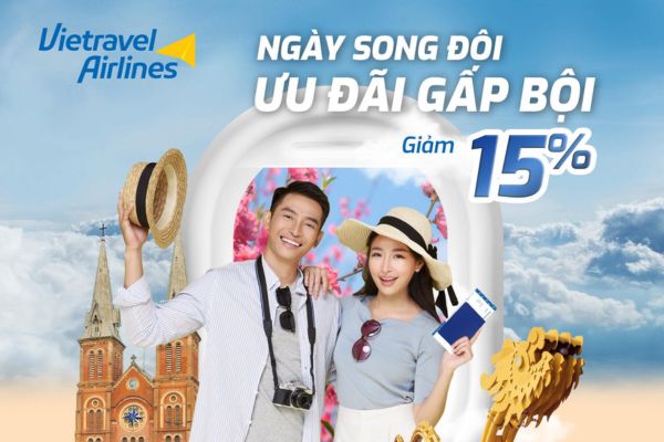 Ngày Song Đôi rộn ràng – Du xuân nhẹ ví cùng Vietravel Airlines