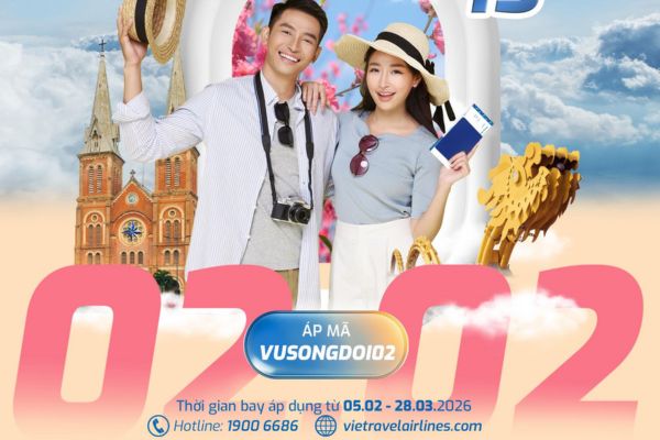 Ng&agrave;y Song Đ&ocirc;i rộn r&agrave;ng &ndash; Du xu&acirc;n nhẹ v&iacute; c&ugrave;ng Vietravel Airlines